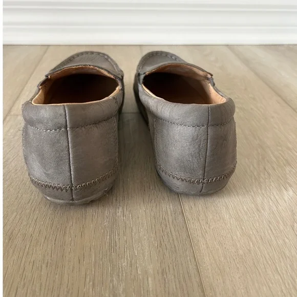 LL Bean Women Grey Tumbled Leather B-Bound Moccasin Loafers 525423 Size 7 Medium - Picture 7 of 12